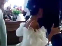 Bride Sucking off Groom at Wedding